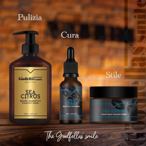 Goodfellas' Smile Sea Citrus Beard Balm - Made in Italy, Hydrating & Non-Sticky