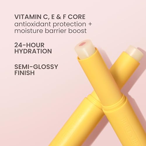 Burt's Bees Boosted Lip Balm Sheer Plus Pack of 2 - Vitamin Nourishing, 24H Moisture, Sheer Finish, Natural Lip Care