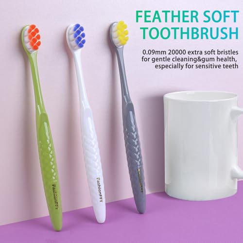 Ultra-Gentle Soft Toothbrushes for Sensitive Teeth - 5 Pack