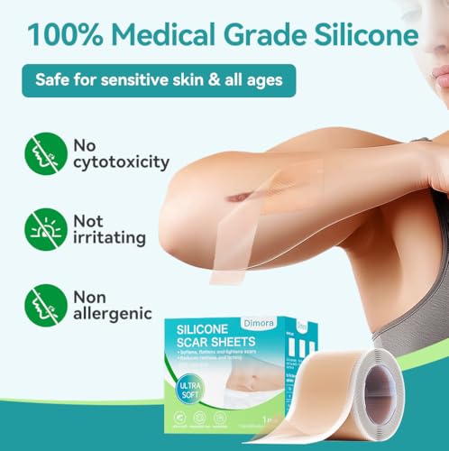 Dimora Medical Grade Silicone Scar Sheets - Ultra Soft Tape 1.6” x 60