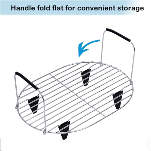 Ninja Foodi Steam and Roast Rack - Stainless Steel with Silicone Feet