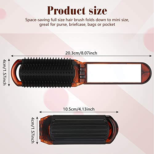Nuenen Tortoiseshell Folding Travel Hair Brush - 4 Pcs Classic Set