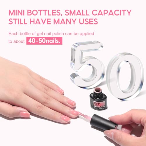 COSCELIA 25PC Jelly Gel Nail Polish Set - Fall Colors & Sheer Finish