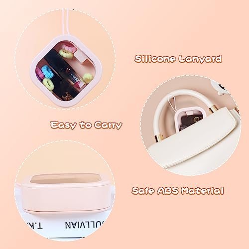 Portable Hair Tie Organizer with Silicone Lanyard - Stackable & Wall-Mountable