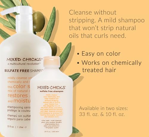 Mixed Chicks Sulfate-Free Shampoo for Color-Treated & Curly Hair, 10 fl.oz