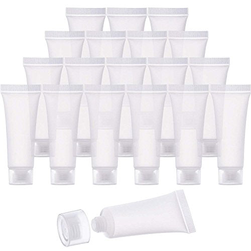 100 Pcs 10ml Frosted Cosmetic Squeeze Tubes with Screw Caps