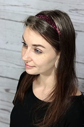 Kenz Laurenz Sequin Headband Pack - 12 Sparkly Hairbands for Teens & Women