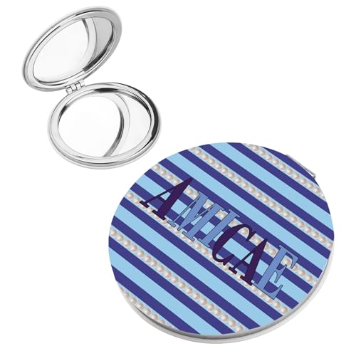 AKTAP Sorority Amicae Compact Mirror, Double-Sided Foldable Makeup Mirror