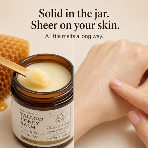 Organic Beef Tallow Moisturizer 2 oz - Grass Fed Balm for Dry Skin