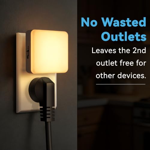 Hiwrolat Dusk to Dawn Sensor Night Lights - 4 Pack, Soft Warm White