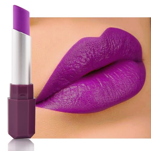 IATMOMOD 13# Magenta Purple Red Waterproof Matte Lipstick 1 Pack - Longwear Lip & Cheek Color