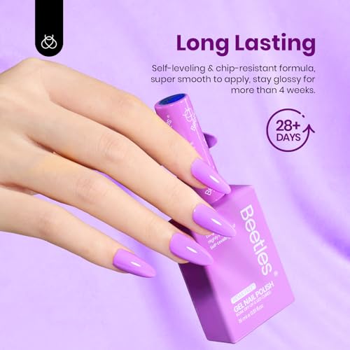 Beetles HEMA-Free Gel Nail Polish Set, 6-Color Wisteria Collection 15ml