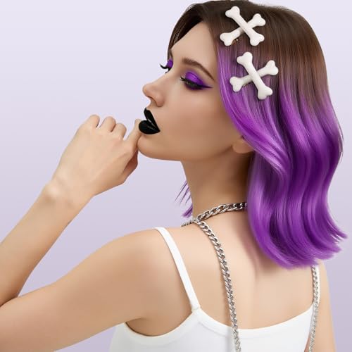 YGDZ 6PCS Bone Hair Clips Set - Cute Gothic Hair Accessories for Halloween & Cosplay
