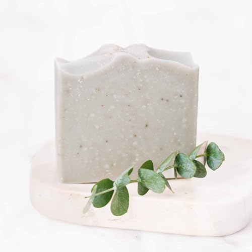 Organic Eucalyptus & Peppermint Beef Tallow Soap with Sea Salt