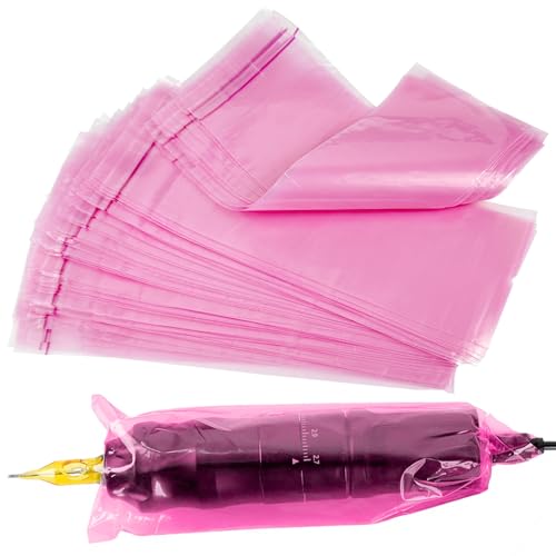 100 Pack Tattoo Pen Covers - Disposable Wraps for Tattoo Machines