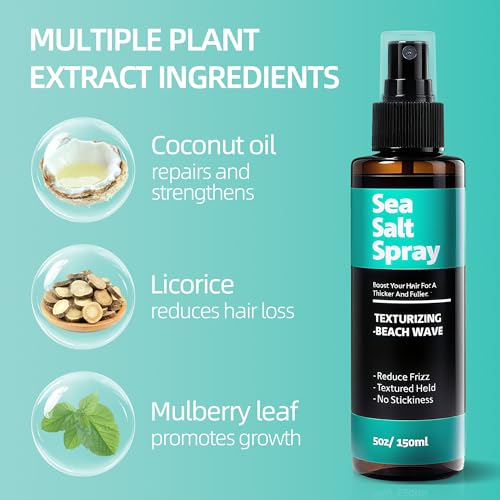 Men's Sea Salt Spray for Beach Waves - Volume & Texture Mist, 5 fl oz
