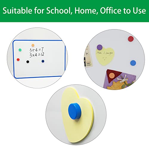 40 Pack Colorful Fridge Magnets for Whiteboard & Locker - Strong Mini Round Magnets