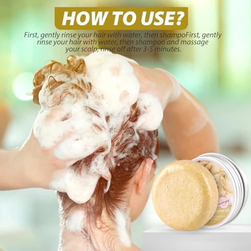 Starhig Ginger Hair Regrowth Shampoo Bar - Natural 3 Pcs for All Hair Types
