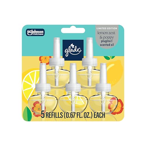 Glade Lemon Zest & Poppy PlugIns Refills - 5 Count Air Freshener