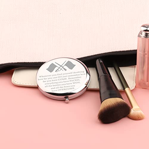 Color Guard Inspirational Compact Mirror - Travel Pocket Makeup Mirror