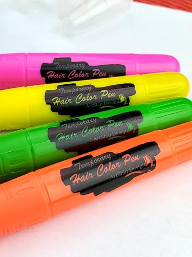 ArtShip Design Fluorescent Neon Temporary Hair Color - Glow Party Chalk