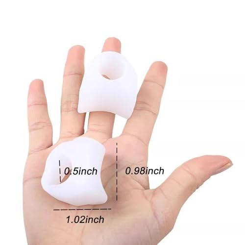 Sanpoob Clear Gel Toe Separators - 10 Pcs Bunions & Overlapping Toe Correctors