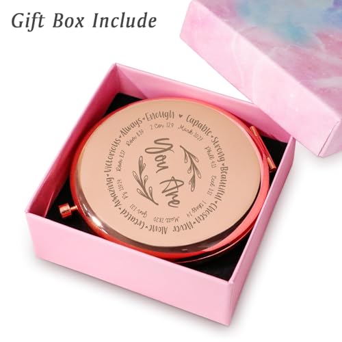 Personalized Spiritual Compact Mirror - Inspirational Gift for Women
