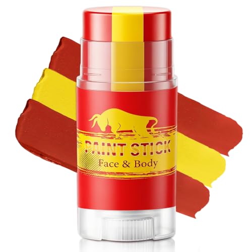 Sports Face Paint Stick - Red Yellow for Game Day Makeup