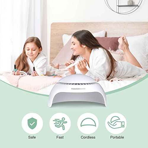 TOUCHBeauty Portable Nail Dryer - LED Fan & Light for Kids & Beginners