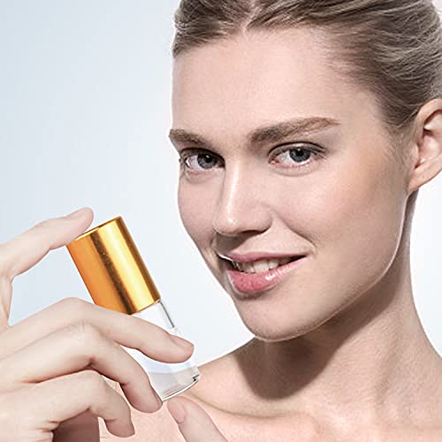 Wresty 3ml Refillable Glass Roll-On Bottles with Gold Cap - 20 Pcs Essential Oil & Perfume Container