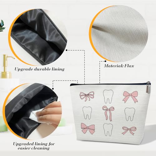 Dental Hygienist Makeup Bag Gift for Women - Small Cosmetic Organizer Pouch