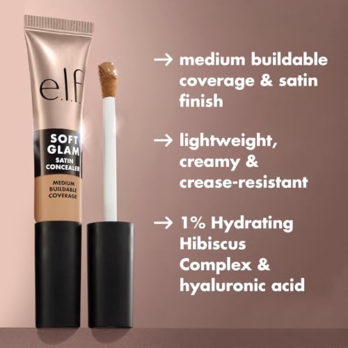 e.l.f. Soft Glam Satin Concealer - Medium Coverage, Vegan