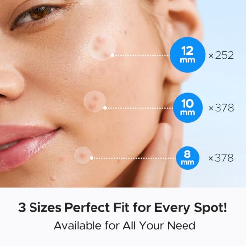 LitBear 1008 Count Pimple Patches, 3 Sizes 8mm/10mm/12mm – Hydrocolloid Acne Patches
