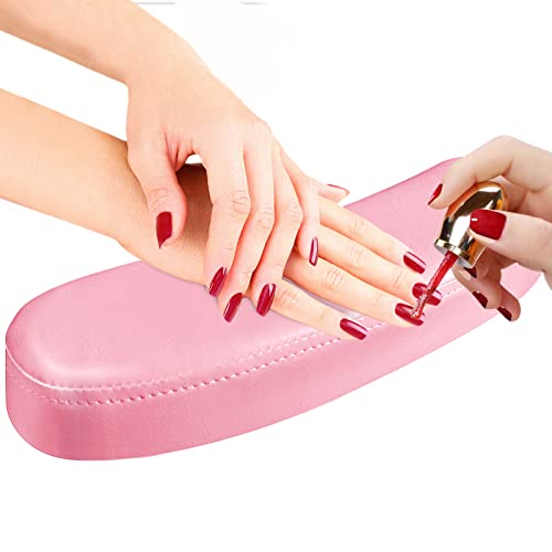 TOROKOM Pink Nail Arm Rest Pillow for Acrylic Nails, Hand Support Cushion