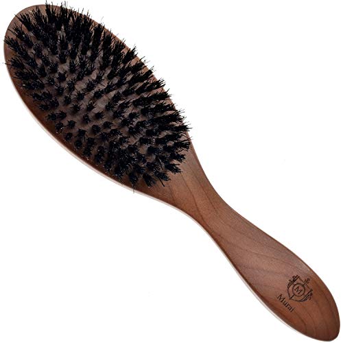 Giorgio Murai Firm Oval Cherrywood Facial & Beard Brush - Exfoliating Boar Bristle