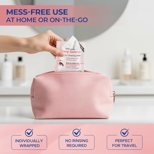 Dr. Fischer Eyelid & Lash Makeup Remover Wipes - Hypoallergenic & Gentle