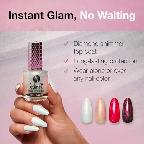 Seche Fx Diamond Effect Top Coat - Pink Transforming Shimmer Nail Polish