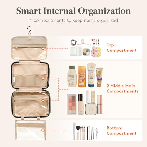 Lifewit Hanging Travel Toiletry Bag, Waterproof Cosmetic Organizer for Men & Women