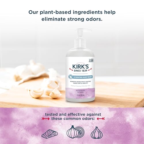 Kirk's Odor Neutralizing Hydrating Hand Soap Rosemary & Sage 12 Fl Oz