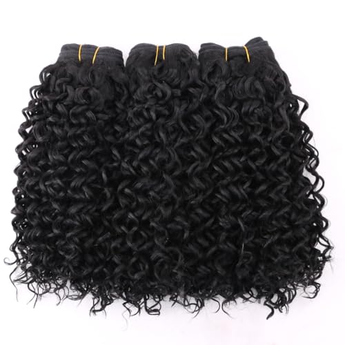 Reyna Synthetic Afro Kinky Curly Hair Extensions 12 Inches - 3 Bundles for Black Women