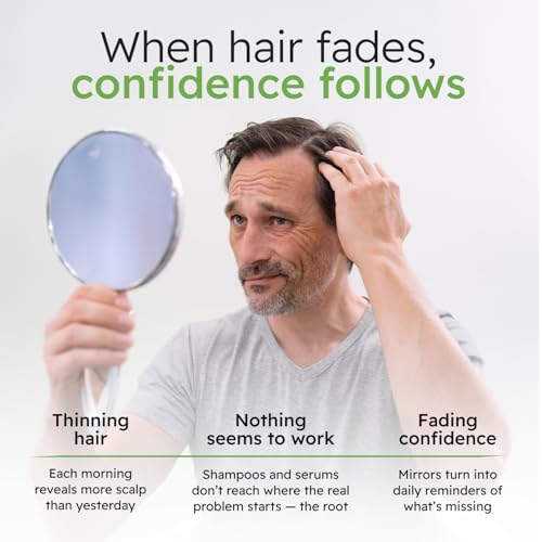 AlphaInfuse¢â Scalp Nourishing Serum for Men ? Ginseng & Eclipta Botanical Blend for Fuller-Looking, Thicker-Looking Hair and Healthy Scalp ? 32ml ? 2 Month Supply