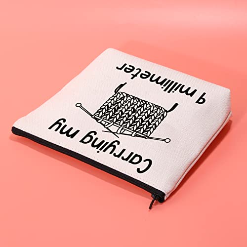 Carry My 9 Millimeter Crochet & Knitting Storage Bag - Travel Organizer for Knitters & Crafters