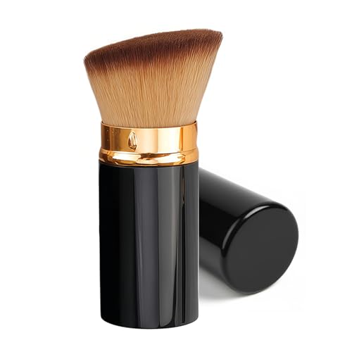 Retractable Kabuki Makeup Brush - Travel-Friendly Foundation Brush