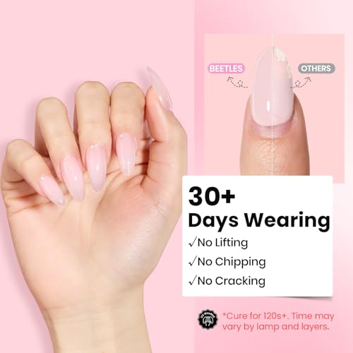 Beetles Builder Gel for Nails - 3 Colors (Clear, Nude, Pink) 9-in-1 Gel Kit - Classic Neutral Variant