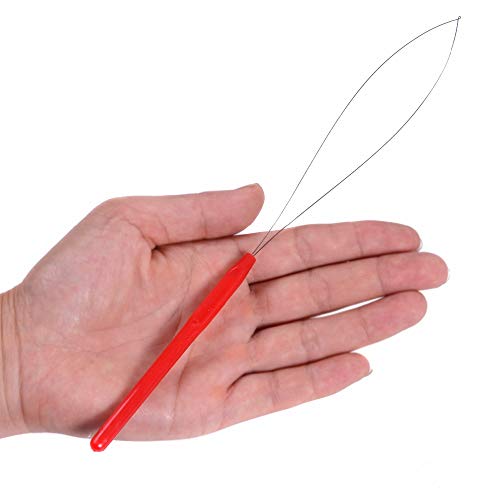 Hair Extension Loop Needle Kit - 6 Pcs Plastic Hook Tools