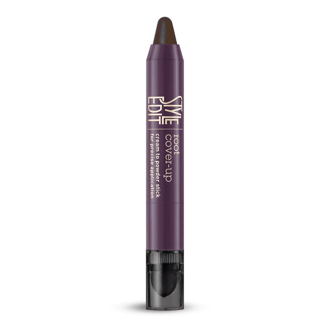 Style Edit Root Touch Up Stick | Temporary Hair Color for Gray Roots and Thinning Hair | Salon-Quality, Transfer-Resistant Hair Concealer | Dark Brown, 0.11 oz (Pack of 1)