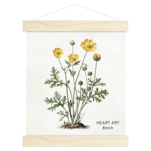 24-Inch Magnetic Poster Hanger Frame - 2 Pack Wooden Display Kit