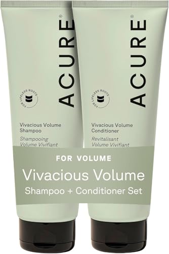 Vivacious Volume Shampoo & Conditioner Set (8 fl oz x2) – Acure, Peppermint & Echinacea