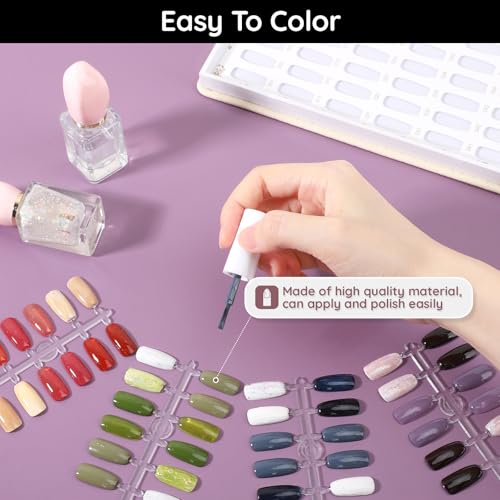 Segbeauty Clear False Nail Tips - Flat Square Nail Art Display Tips 720pcs