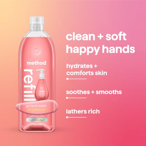Method Gel Hand Wash Refill - Pink Grapefruit, 34 Fl Oz